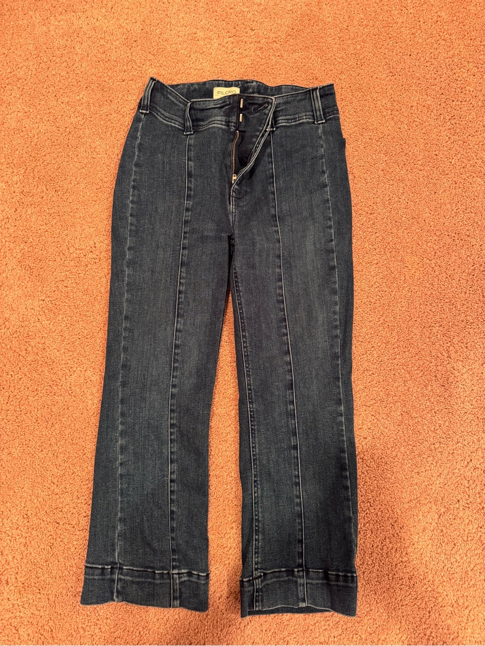 Pilcro High-Rise Flare Jeans in Dark Indigo